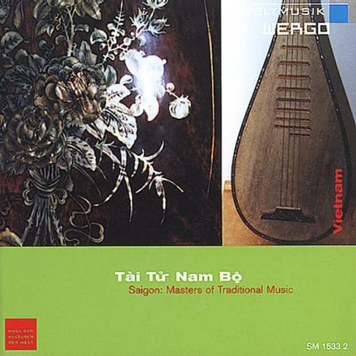 CD cover for “Tai Tu Nam Bo” featuring a Vietnamese stringed instrument.