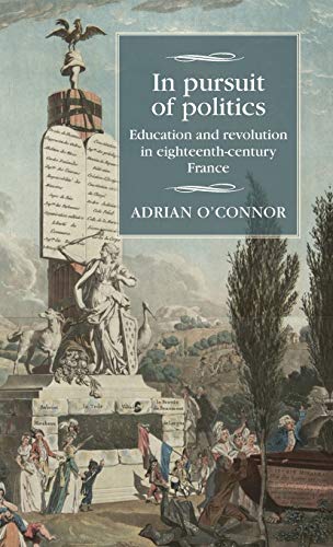 Book cover: “In Pursuit of Politics” with a monument illustration.