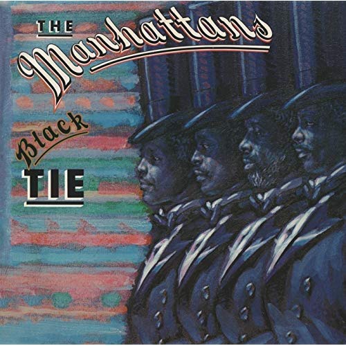CD cover for The Manhattans’ “Black Tie” featuring men in formalwear.