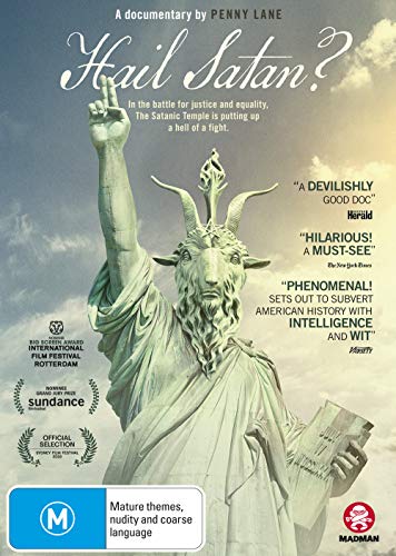 DVD cover for “Hail Satan?” documentary, featuring a goat-headed statue.