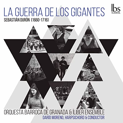 CD cover for Sebastián Durón’s “Guerra del los Gigantes” with musicians.