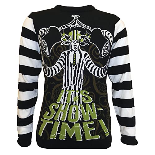 Beetlejuice - Showtime (Unisex Multi Knitted Jumper) Ex Ex Large