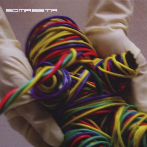 CD cover: gloved hands holding a tangled bundle of colorful cords.