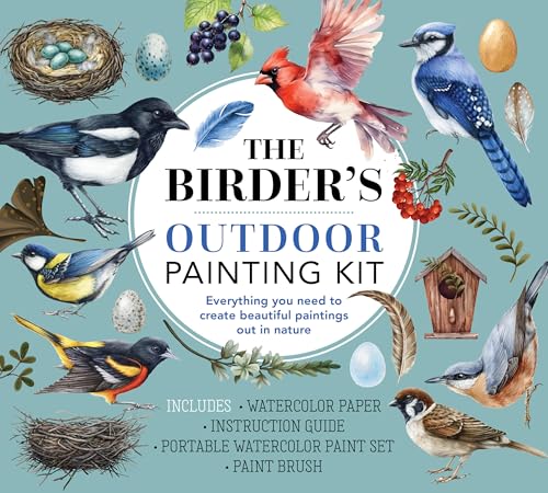 The Birder's Outdoor Painting Kit : Everything You Need to Create Beautiful Paintings Out in Nature-Includes: Watercolor Paper, Instruction Guide, Portable Watercolor Paint Set, Paintbrush