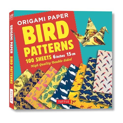 Origami Paper 100 Sheets Bird Patterns 6 (15 CM): Tuttle Origami Paper: Double-Sided Origami Sheets Printed with 8 Different Designs (Instructions for 8 Projects Included)