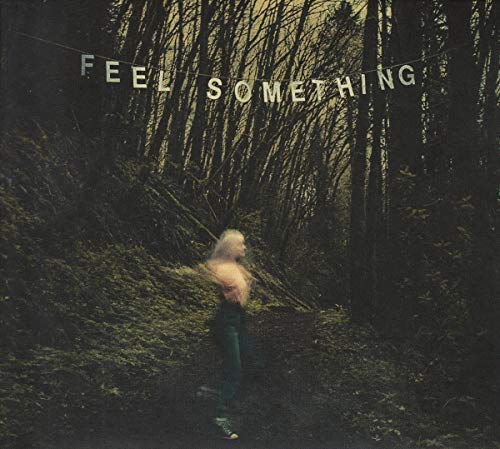 CD cover: blurry figure in a dark forest with text "FEEL SOMETHING".