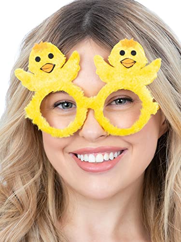 Smiffys 99794 Chick Glasses, Unisex Adult, Yellow, One Size