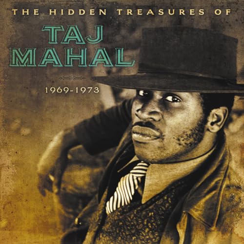 Taj Mahal album cover, portrait of a man in a hat, sepia tone.