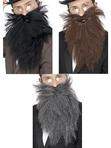 Smiffys Men's Long Beard, Grey, One Size, 22834