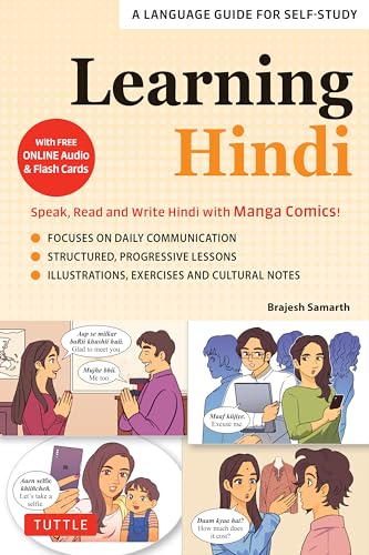 Learning Hindi : Speak, Read and Write Hindi with Manga Comics! A Language Guide for Self-Study (Free Online Audio & Flash Cards)