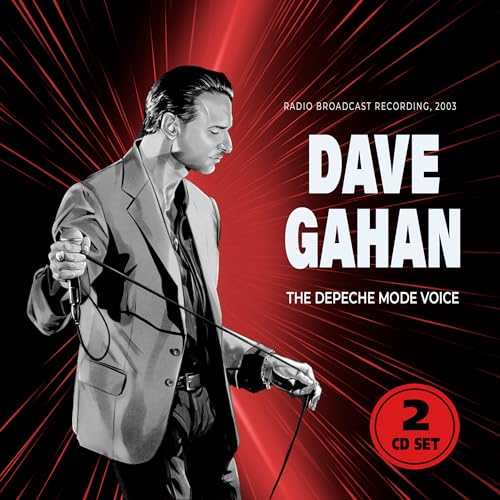 Dave Gahan portrait on album cover, with text and radiating lines.