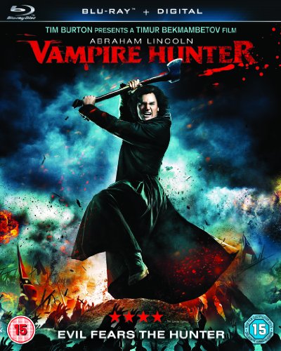 Blu-ray cover for "Abraham Lincoln: Vampire Hunter" featuring Lincoln with an axe.