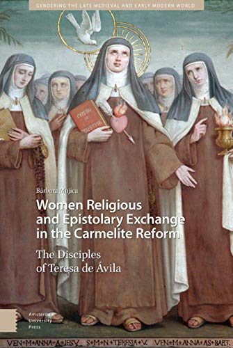 Book cover depicting Carmelite nuns with text: “Women Religious and Epistolary Exchange.”