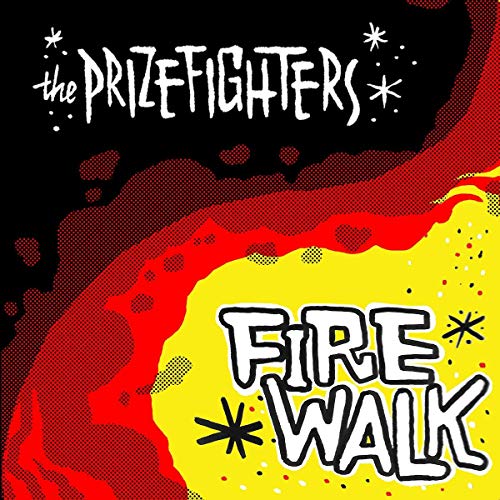 Prizefighters - Firewalk" vinyl cover: yellow and red abstract design with white text.