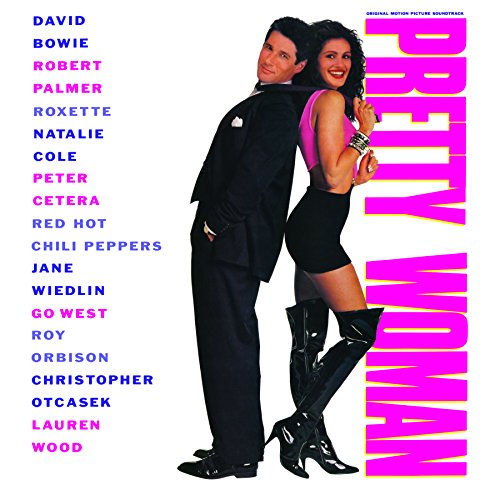 “Pretty Woman” soundtrack vinyl album cover featuring David Palmer and a model.