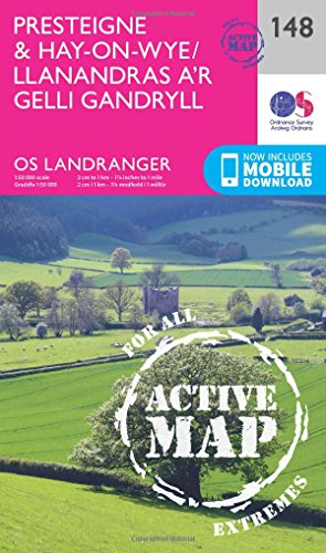 Landranger Active (148) Presteigne & Hay-on-Wye / Llanandras ar Gelli Gandryll (OS Landranger Active Map)