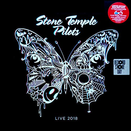 Stone Temple Pilots "Live 2018" vinyl record with butterfly design.