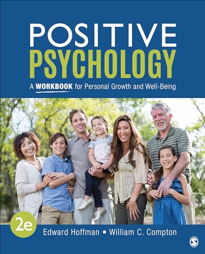 Book cover: "Positive Psychology" workbook with a family portrait.