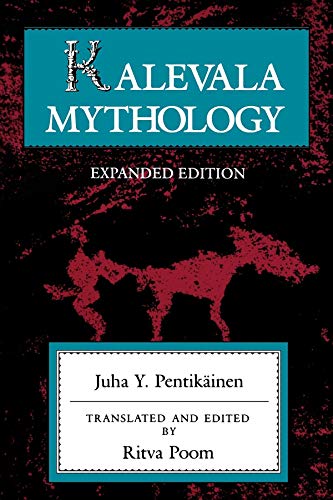 Book cover of Kalevala Mythology by Juha Y. Pentikäinen with a red animal illustration.