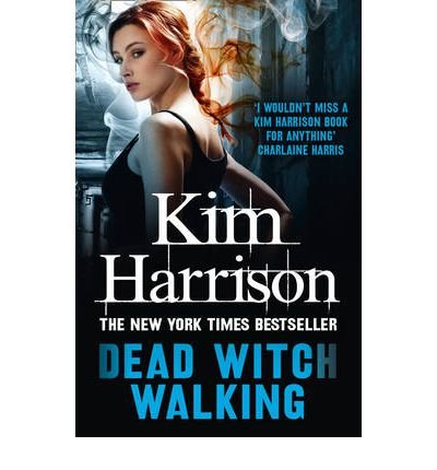 Book cover: woman with red hair, title “Dead Witch Walking” in blue.