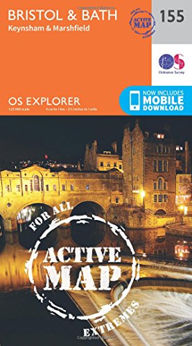 OS Explorer Map Active (155) Bristol and Bath (OS Explorer Active Map)