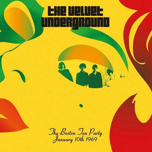 Yellow album cover with The Velvet Underground band photo and swirling designs.