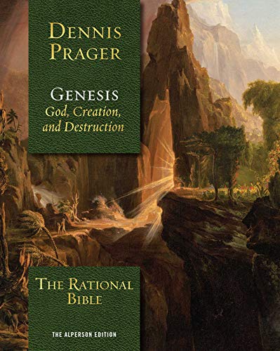 Book cover: "The Rational Bible: Genesis" with a landscape painting.