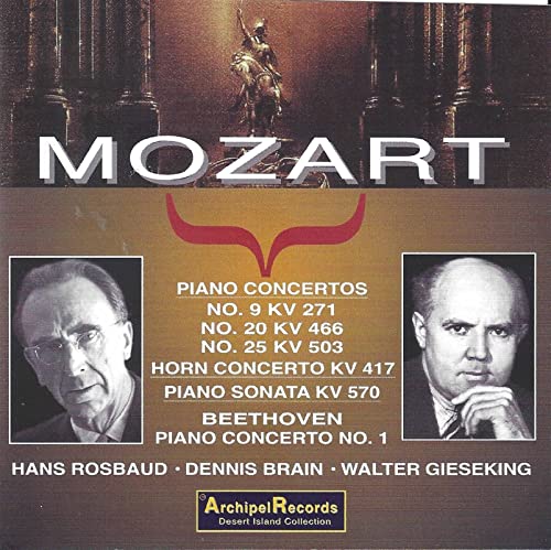 Gieseking - Mozart: Piano Concertos Nos 9, 20, 25 Horn Concerto, Piano Sonata/ Beethoven: Piano Concerto No. 1 [CD]