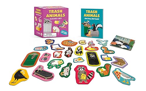 Trash Animals Magnet Set : Live Free, Eat Trash!