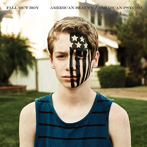 Album cover for Fall Out Boy’s “American Beauty/American Psycho” featuring a young man.