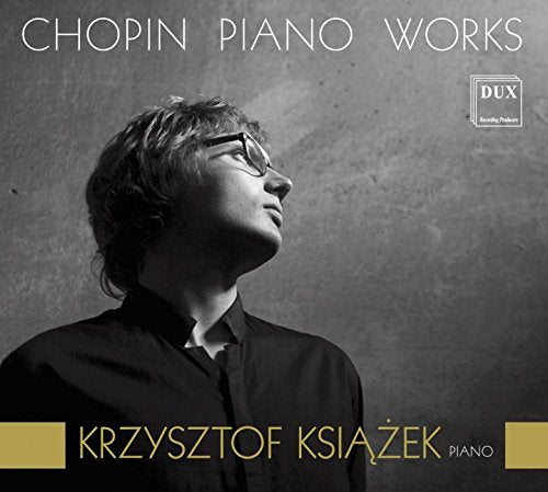 CD cover featuring pianist Krzysztof Ksiazek in black and white.