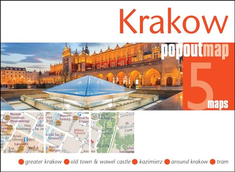 Krakow PopOut Map - pocket-size pop up city map of Krakow (PopOut Maps): Handy pocket-size pop up city map of Krakow