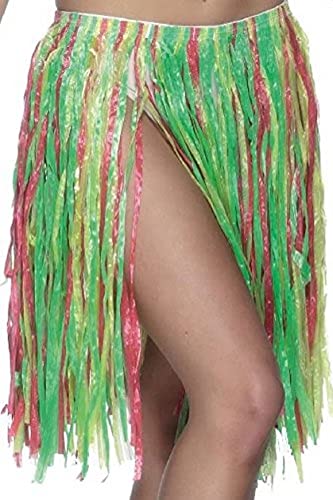 Smiffys Elasticated Hawaiian Hula Skirt, 56 cm - Multi-Colour