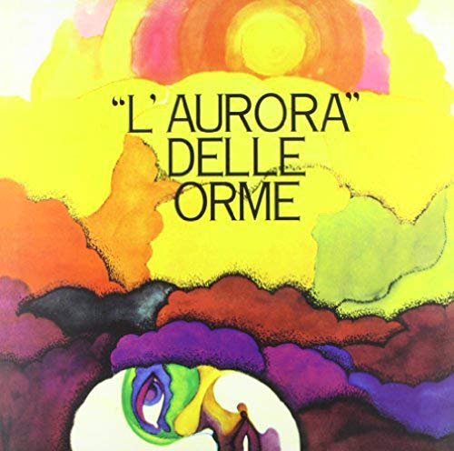 Album cover for "L'Aurora" by Orme, featuring abstract colorful artwork.