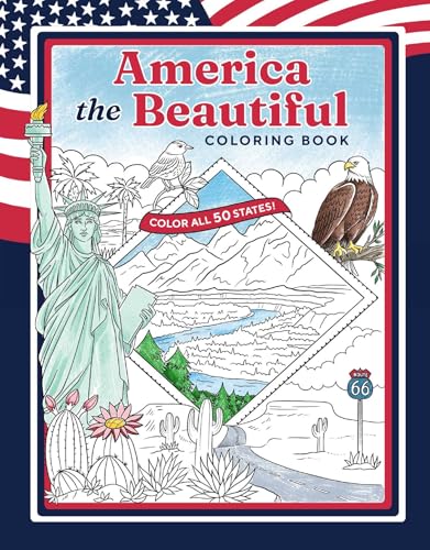 America the Beautiful Coloring Book : Color All 50 States!