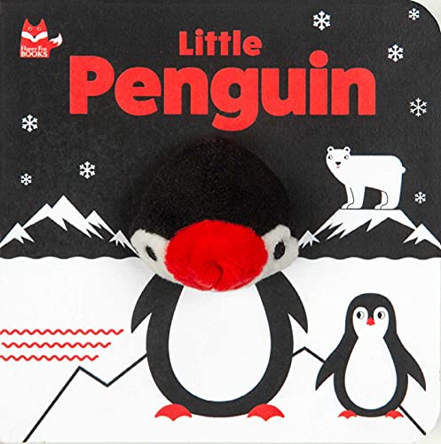 Little Penguin (Happy Fox Books) Finger Puppet Board Book with High-Contrast Art in Black, White, and Red Designed Specifically for Babies; Soft Plush ... Corners (Happy Fox Finger Puppet Books)