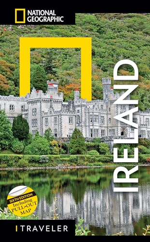 National Geographic Ireland travel guide cover with a castle and lake.