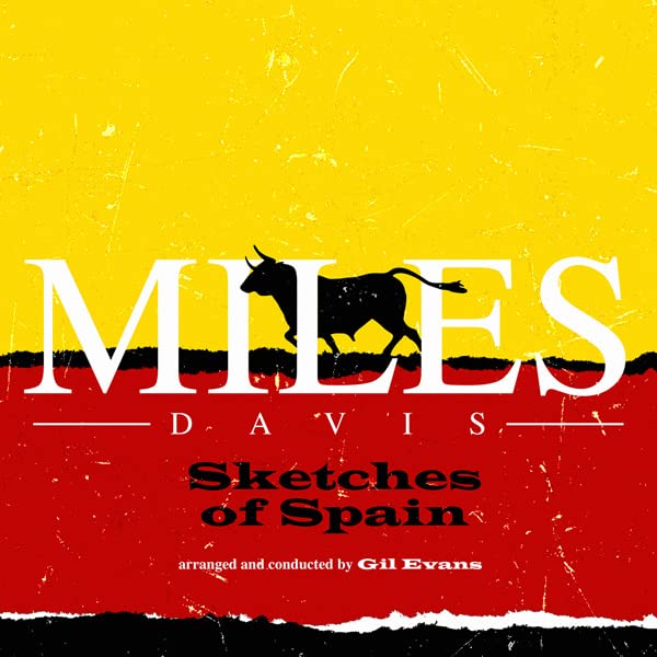 Album cover for Miles Davis’ “Sketches of Spain” with a bull silhouette.