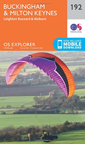 Buckingham & Milton Keynes Map | Leighton Buzzard & Woburn | Ordnance Survey | OS Explorer Map 192 | England | Walks | Hiking | Maps | Adventure