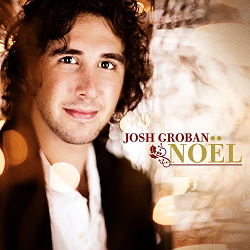 Josh Groban album cover, "Noel", with a portrait and bokeh lights.