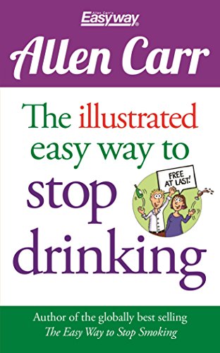 Book cover titled The Illustrated Easy Way to Stop Drinking with a cartoon illustration.