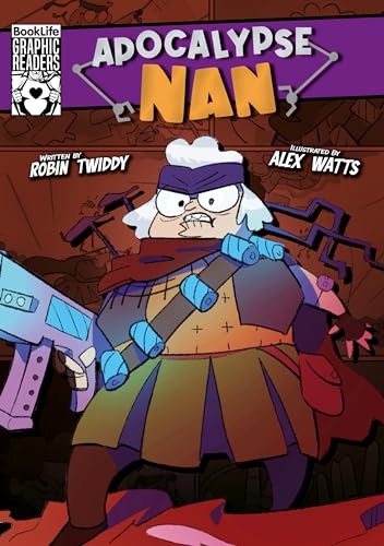 Comic book cover featuring a determined, armed elderly woman in a cartoon style.