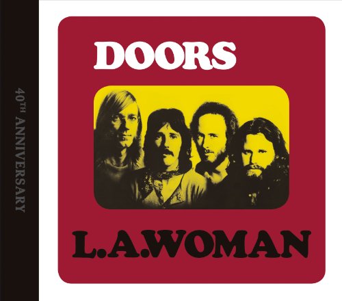 The Doors' "L.A. Woman" 40th Anniversary CD cover with band portrait.