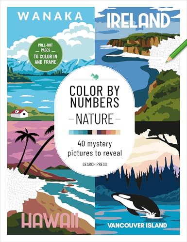 Colorful activity book with nature themed pictures to color and complete with numbers.