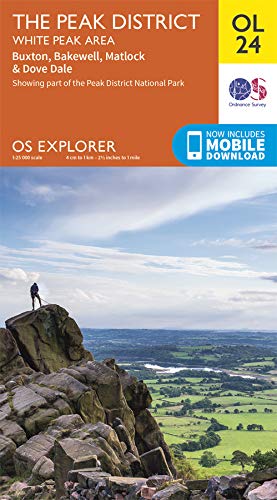 The Peak District: White Peak Area Map | Peak District National Park | Ordnance Survey | OS Explorer Map OL 24 | England | Walks | Hiking | Maps | Adventure