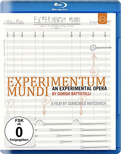 Blu-ray cover for "Experimentum Mundi," featuring musical notation and text.