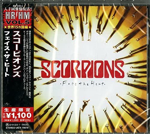 Scorpions “Face The Heat” CD with gold spikes and Japanese text.