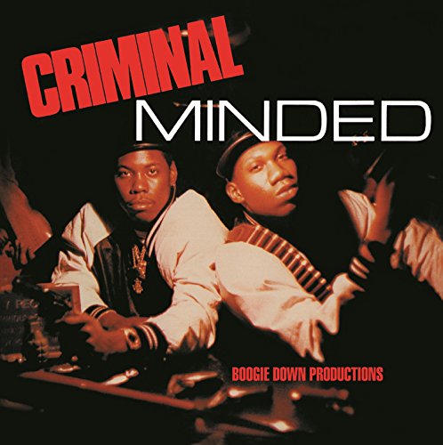 Album cover for Boogie Down Productions’ “Criminal Minded” featuring two men.