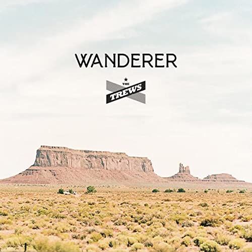Album cover for “Wanderer” by Trews, featuring a desert landscape.