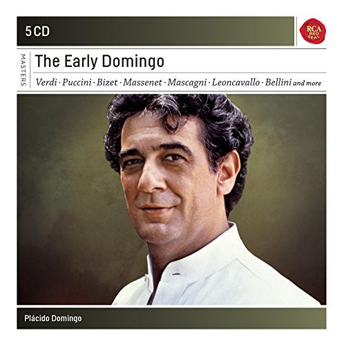 CD cover featuring a portrait of Plácido Domingo, early recordings.